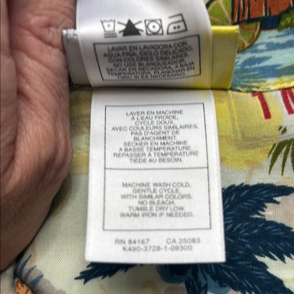 Disney Tropical Print With Disney Characters , Short Sleeve Shirt, Size Small - Picture 8 of 10